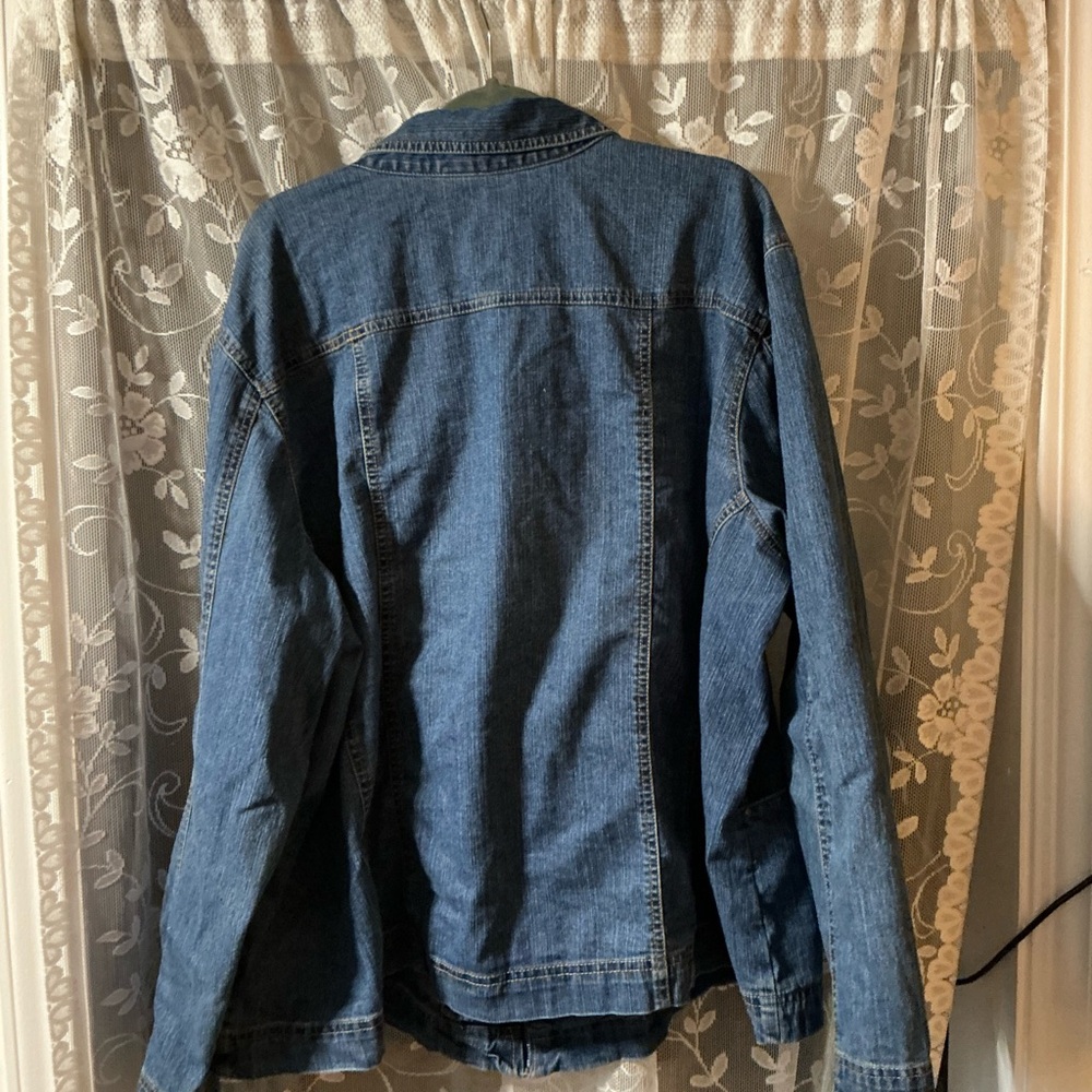 Essentials Blue Denim Jacket size 26 / 28 w - Picture 6 of 6